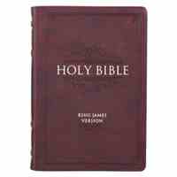 KJV Large Print Thinline Bible Indexed Burgundy (Red Letter Edition)
