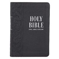 KJV Large Print Compact Bible - Black Heat-debossed