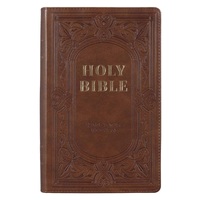 KJV Giant Print Bible Indexed Brown (Red Letter Edition)