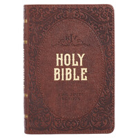 Chestnut Brown Faux Leather Compact King James Version Bible
