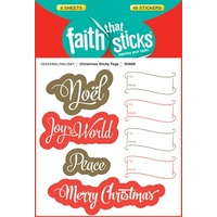 Christmas Sticky Tags (6 Sheets, 48 Stickers)
