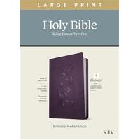 KJV Large Print Thinline Reference Bible Filament Enabled Edition Floral/Purple (Red Letter Edition)