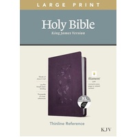 KJV Large Print Thinline Reference Bible Filament Enabled Edition Floral/Purple Indexed (Red Letter Edition)