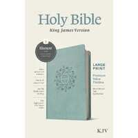 KJV Large Print Premium Value Thinline Bible Filament Enabled Edition Floral Wreath Teal (Red Letter Edition)