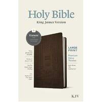 KJV Large Print Premium Value Thinline Bible Filament Enabled Edition Dark Brown Tile (Red Letter Edition)