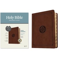 KJV Wide Margin Bible Filament Enabled Edition Dark Brown Medallion Indexed (Red Letter Edition)