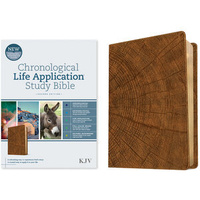 KJV Chronological Life Application Study Bible Second Edition Heritage Oak Camel