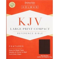 KJV Large Print Compact Black Magnetic Flap (Red Letter Edition)