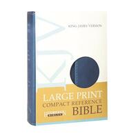KJV Larger Print Compact Reference Bible Blue With Magnetic Flap (Red Letter Edition)