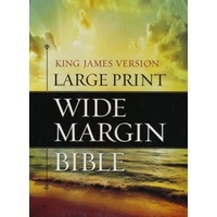 KJV Large Print Wide Margin Bible Black (Red Letter Edition)