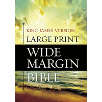 KJV Large Print Wide Margin Bible - Genuine Leather