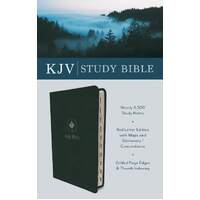 KJV Study Bible Indexed Evergreen Fog