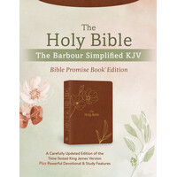 The Holy Bible: The Barbour Simplified KJV Bible Promise Book Edition [Chestnut Floral]