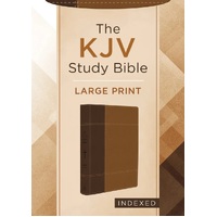 KJV Study Bible Large Print Indexed Copper Cross (Red Letter Edition)