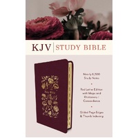 The KJV Study Bible, Indexed (Crimson Bouquet)