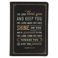 Bless You and Keep You Black Faux Leather Classic Journal - Numbers 6:24-26