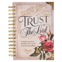 Trust in the LORD Floral Wirebound Journal - Proverbs 3:5