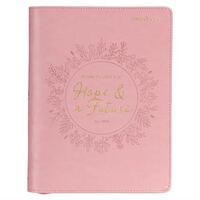 2024 12-Month Executive Planner: Hope & A Future Pink Imitation Leather (Jeremiah 29:11)