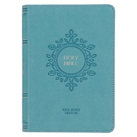 Aqua Blue Large Print Compact King James Version Bible