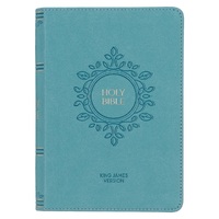 Aqua Blue Large Print Compact King James Version Bible