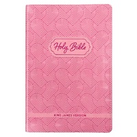 Blossom Pink Heart Faux Leather King James Version Kid's Bible