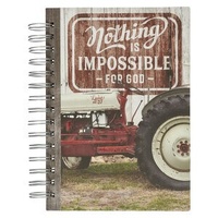Wirebound Journal: Red Tractor Nothing is Impossible (Luke 1:37)