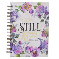 Journal: Be Still and Know Purple Floral (Ps 46:10) (Be Still And Know Collection)