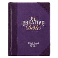 KJV My Creative Bible - Purple Quarter-bound Faux Leather Journaling Bible