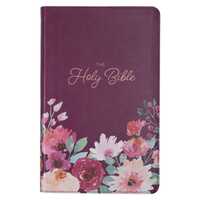KJV Giant Print Bible Purple Floral Thumb Index (Red Letter Edition)