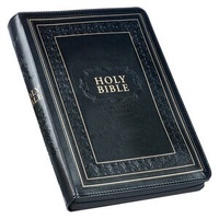 KJV Giant Print Full-size Black Bible with Thumb Index and Zippered Closure (Red Letter Edition)