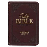 Burgundy Faux Leather King James Version Pocket Bible