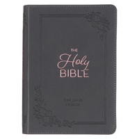 Cobalt Gray Large Print Compact King James Version Bible