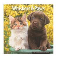 2021 Wall Calendar: Whiskers & Paws
