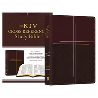 KJV Cross Reference Study Bible Compact [Mahogany Cross]