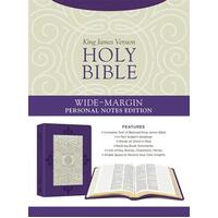 KJV Holy Bible Wide-Margin Personal Notes Edition Lavender Plume