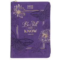 2023 12-Month Executive Diary/Planner: Be Still & Know That I Am God Purple (Psalm 46:10)