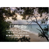 Large Poster - We walk by Faith - 2 Corinthians 5:7